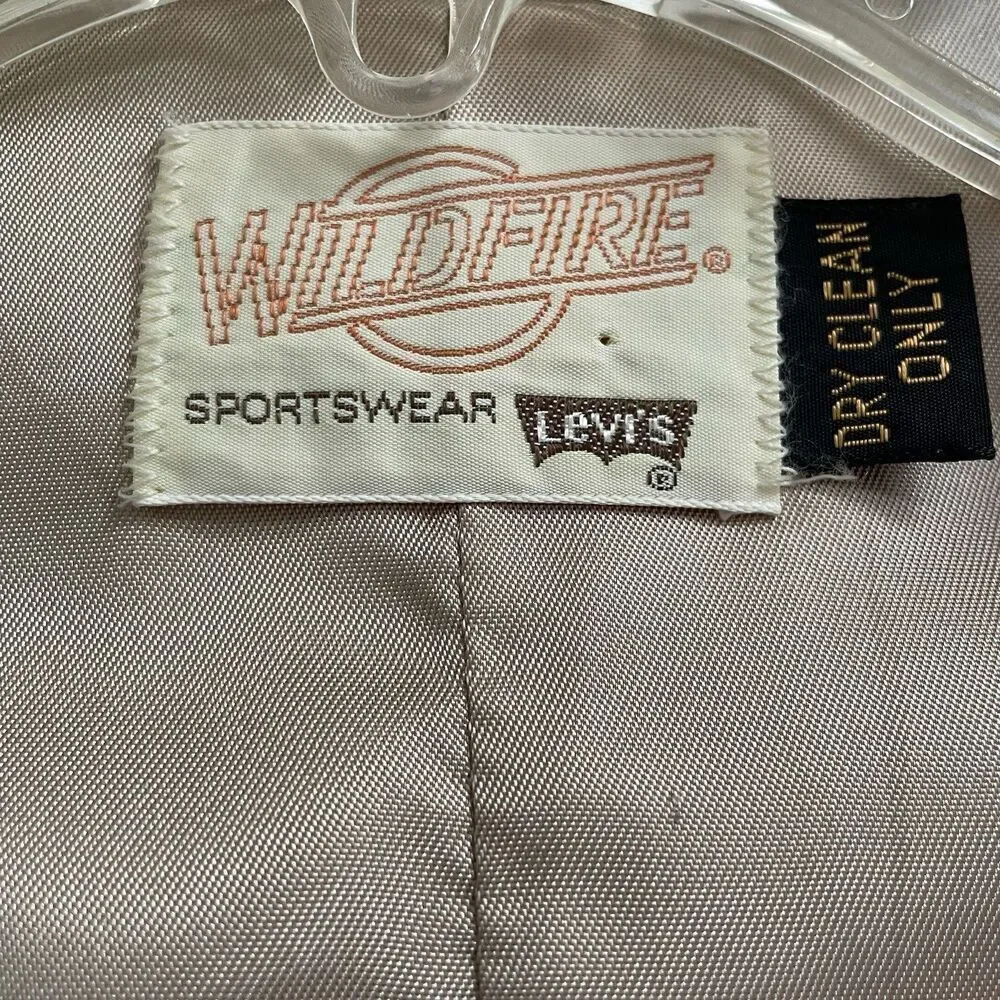 Vintage 70s Levis Vest Mens S Wildfire Western‎ Rockabilly Lt. Blue Corduroy